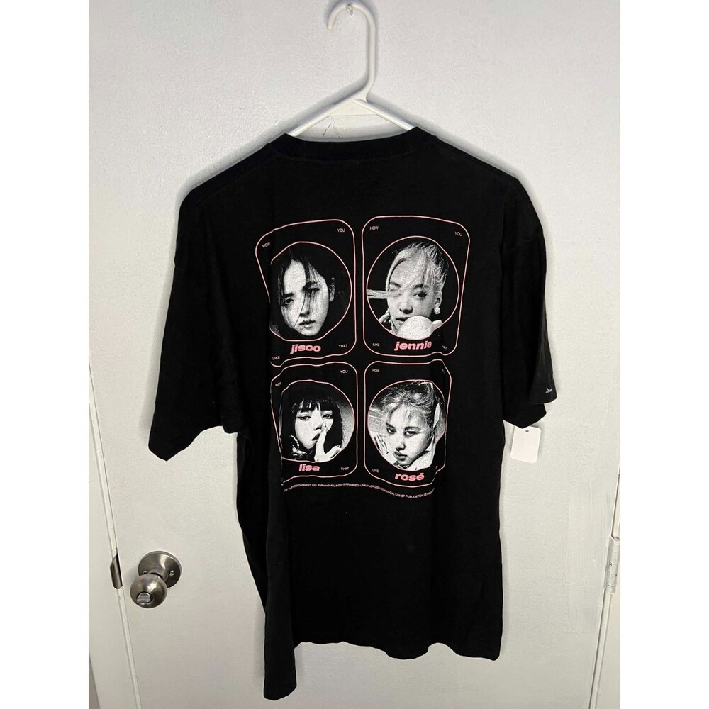 Blackpink K-Pop Band T-Shirt XL Lisa Jennie Rosé Jisoo Concert Y2K Tee